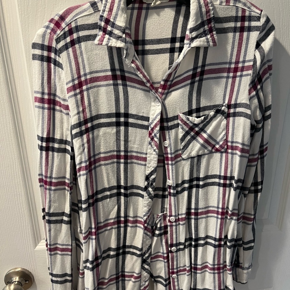 Plaid Button-Up Shirt